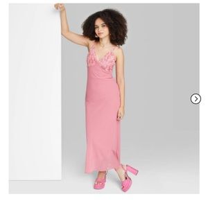 NWOT Wild Fable Sleeveless Rosette Cup Maxi Dress